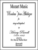 Rondeau from Abdelazar (Small Score) Orchestra sheet music cover